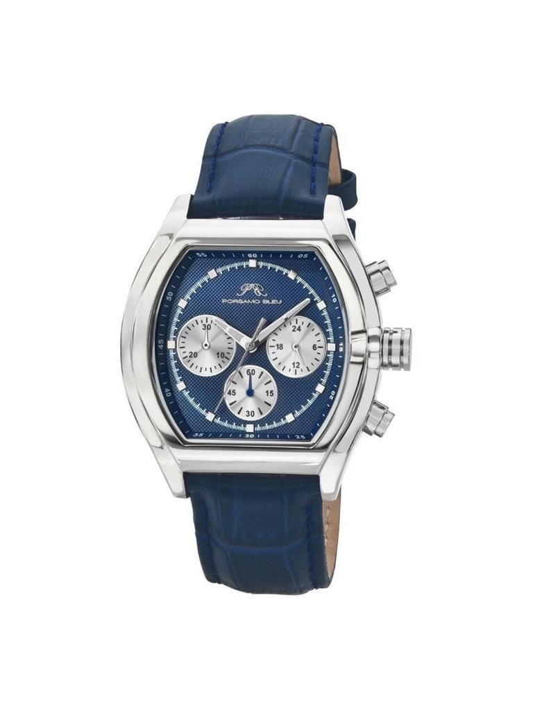 Nwt Porsamo Bleu Roman Quartz Blue Dial Men's Watch